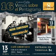 Inauguración de la 16ª temporada de Versos sobre el Pentagrama en el Café Libertad 8.